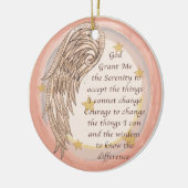 A Angel Serenity Prayer Keramisch Ornament (Links)