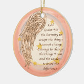A Angel Serenity Prayer Keramisch Ornament (Links)