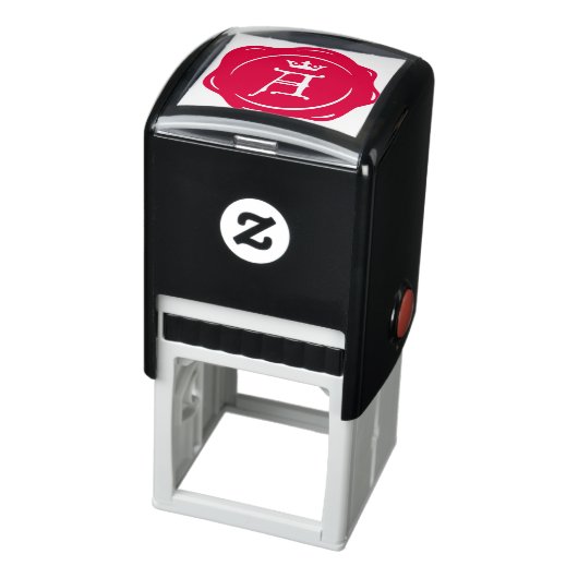 A - Antiek Wax Seal Gotische Kroon Initiaal Letter Zelfinktende Stempel (Product)