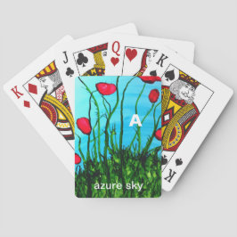 A - Azure Sky alfabet art playcards Pokerkaarten