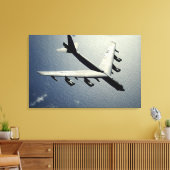 A B-52 Stratofort tijdens de vlucht Canvas Afdruk (Insitu (Woonkamer))