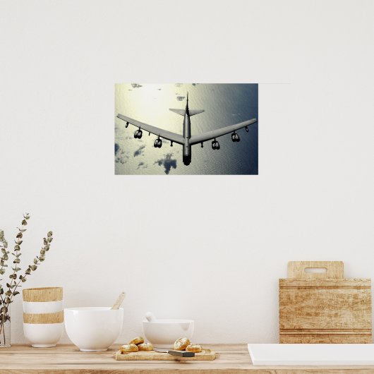 A B-52 Stratofort tijdens de vlucht Poster (Keuken)