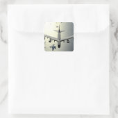 A B-52 Stratofort tijdens vlucht 2 Vierkante Sticker (Tas)