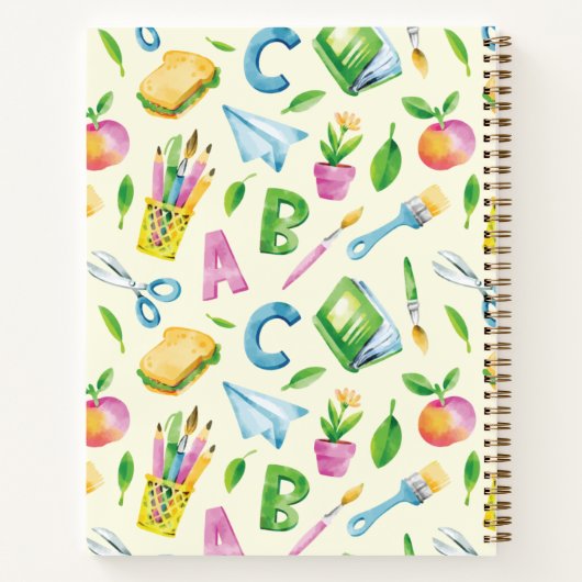 A B C Schoolschool Waterverf Notitieboek (Achterkant)