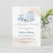 A Baby Boy Is Brewing Tea Party Baby Shower  Kaart (Staand voorkant)