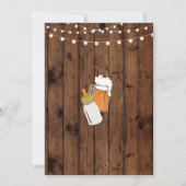A Baby Boy is Brouwen Douche Biertjes BBQ Hout uit Kaart (Achterkant)