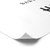 A baby brouwt Gothic Baby shower Skull & Flowers Poster (Hoek)