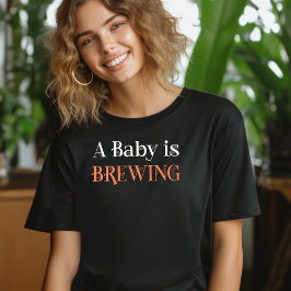A Baby brouwt in Spooky Cobweb Lettering T-shirt