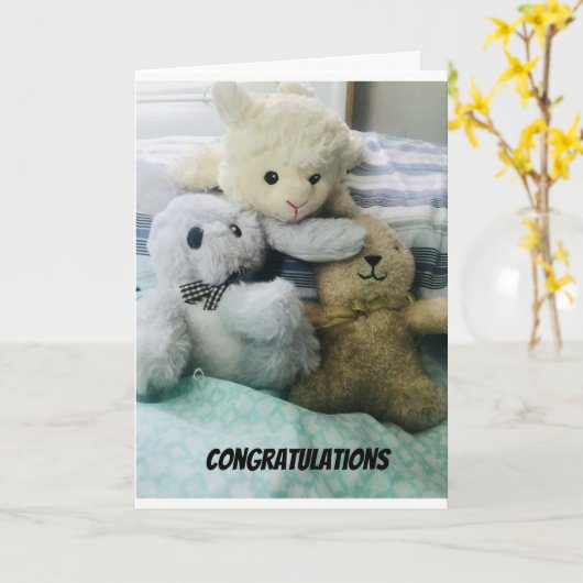 ***A BABY*** GEFELICITEERD MET "U" KAART (Gele Bloem)