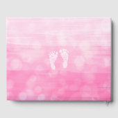 A Baby Girl en haar Teddy Bear Baby shower Gastenboek (Achterkant)