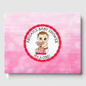 A Baby Girl en haar Teddy Bear Baby shower Gastenboek (Voorkant)