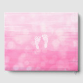 A Baby Girl en haar Teddy Bear Baby shower Guest B Gastenboek (Achterkant)