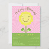 'A Baby is Blooming' Baby shower Uitnodiging - Roz (Voorkant)