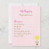 'A Baby is Blooming' Baby shower Uitnodiging - Roz (Achterkant)