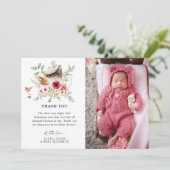 'A Baby is Brewing' Aftermiddagse thee-Baby shower Bedankkaart (Staand voorkant)