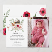 'A Baby is Brewing' Aftermiddagse thee-Baby shower Bedankkaart (Voorkant / Achterkant)