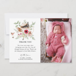 'A Baby is Brewing' Aftermiddagse thee-Baby shower Bedankkaart