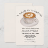 A Baby is Brewing Baby Shower Invitation Kaart (Voorkant / Achterkant)