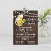 A Baby is Brewing Baby Shower Invitations Kaart (Staand voorkant)