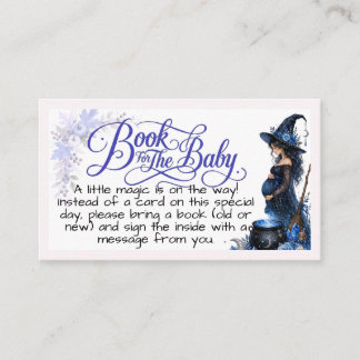 A Baby is Brewing blue Halloween Baby Shower Informatiekaartje