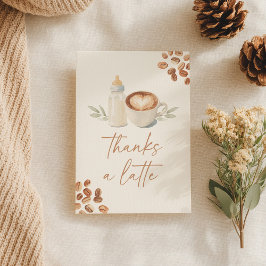 A Baby is Brewing Coffee Baby Shower Bedankkaart