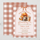 A Baby is Brewing Coffee Baby Shower Fall Autumn Kaart (Voorkant / Achterkant)