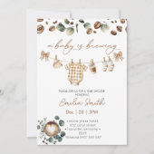 A Baby Is Brewing Coffee Baby Shower Kaart (Voorkant)