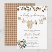 A Baby Is Brewing Coffee Baby Shower Kaart (Voorkant / Achterkant)