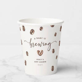 'a Baby is Brewing' Coffee Baby Shower Papieren Bekers