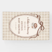 A Baby is Brewing Coffee Baby Shower Welcome Spandoek (Horizontaal)