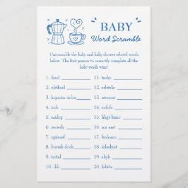A Baby Is Brewing Coffee Baby Word Scramble Game