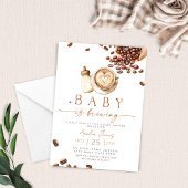 A Baby is Brewing Coffee Bean Baby Shower Kaart