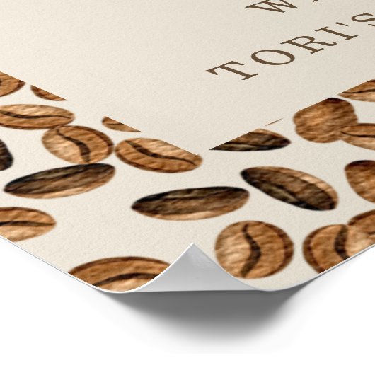 A Baby Is Brewing Coffee Beans Baby Shower Poster (Hoek)