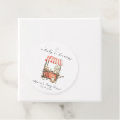 A Baby Is Brewing Coffee Cart Baby Shower Bedankjes Labels (In situ)