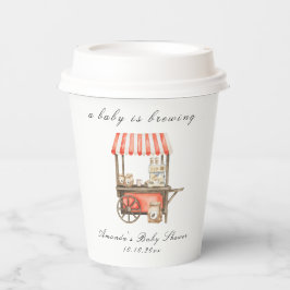 A Baby Is Brewing Coffee Cart Baby Shower Papieren Bekers