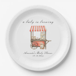 A Baby Is Brewing Coffee Cart Baby Shower Papieren Bordje