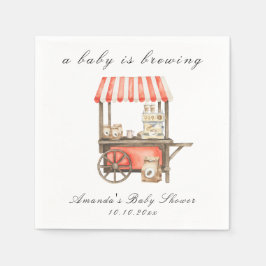 A Baby Is Brewing Coffee Cart Baby Shower Servet