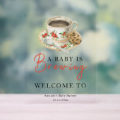 A baby is brewing coffee cup baby shower acryl bord (Neutraal)