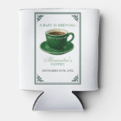 A Baby Is Brewing Coffee Cup Baby Shower Blikjeskoeler (Voorkant)