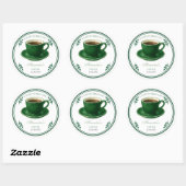 A Baby Is Brewing Coffee Cup Baby Shower Ronde Sticker (Vel)
