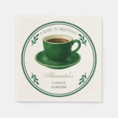 A Baby Is Brewing Coffee Cup Baby Shower Servet (Voorkant)