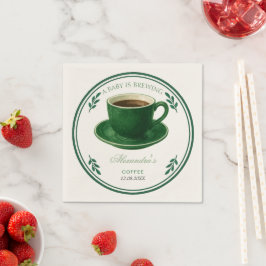 A Baby Is Brewing Coffee Cup Baby Shower Servet
