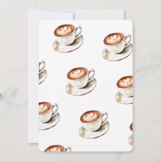 A Baby is Brewing Coffee Theme Baby Shower Kaart (Achterkant)