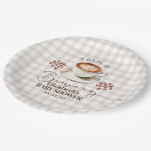 A Baby is Brewing Coffee Theme Baby Shower Papieren Bordje (Gekanteld)