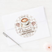 A Baby is Brewing Coffee Theme Baby Shower Sticker (Envelop)