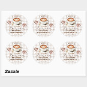 A Baby is Brewing Coffee Theme Baby Shower Sticker (Vel)