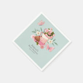 A Baby is brewing garden tea party Baby shower Servet (Hoek)