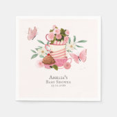 A Baby is brewing garden tea party Baby shower Servet (Voorkant)