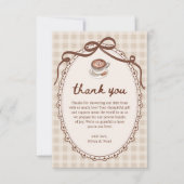 A Baby is Brewing Gingham Coffee Baby Shower Bedankkaart (Voorkant)