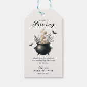 'a Baby is Brewing' Halloween Baby Shower Favor Cadeaulabel (Voorkant)